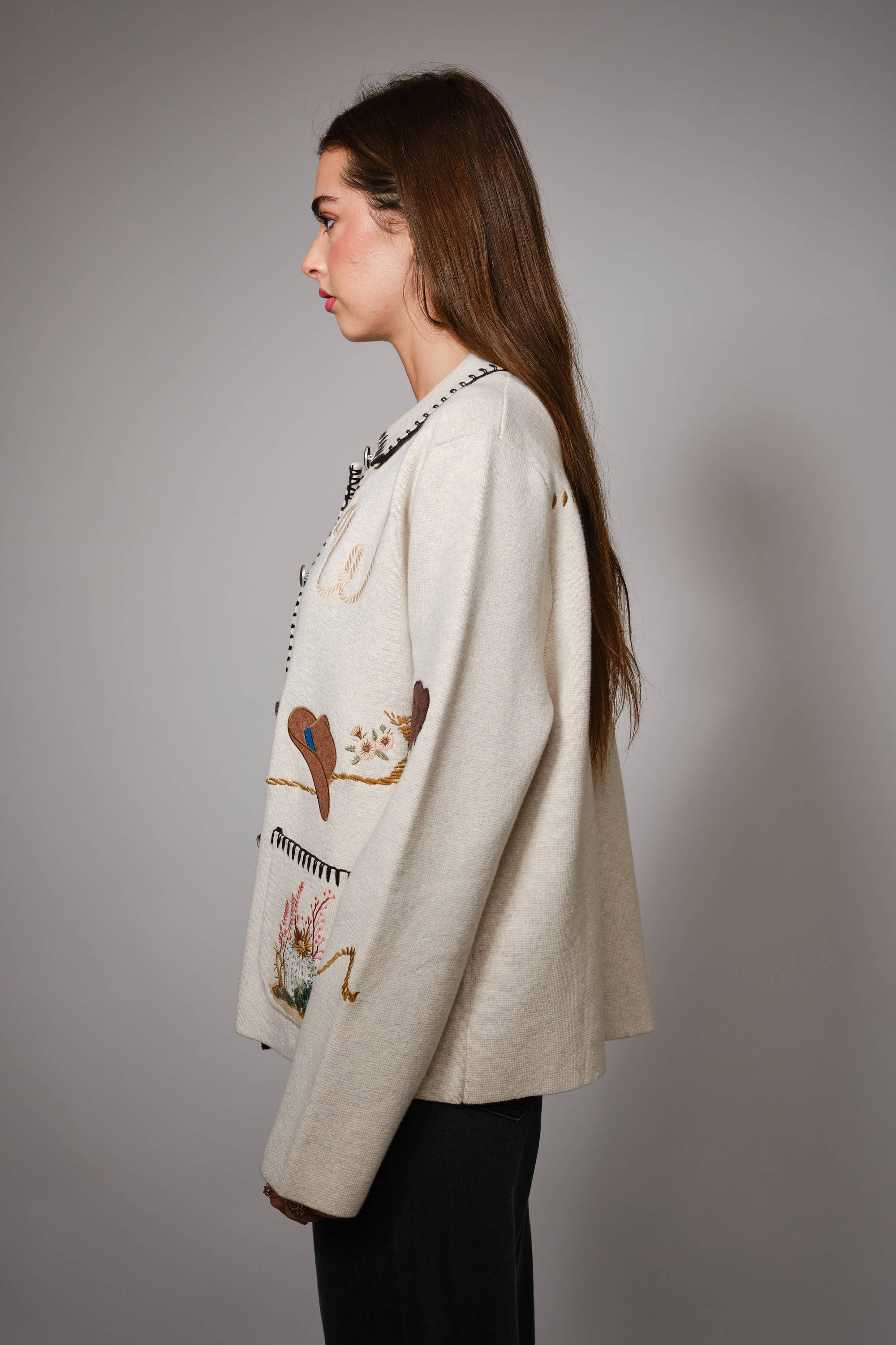 Western Wool Sweater Jacket