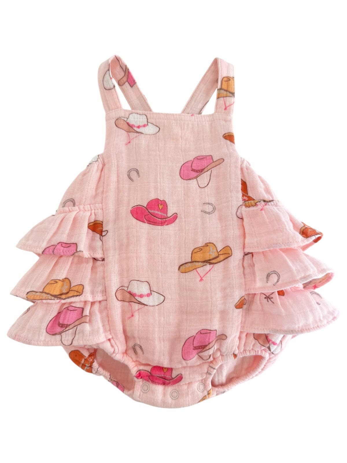 Cowgirl Muslin Ruffle Sunsuit