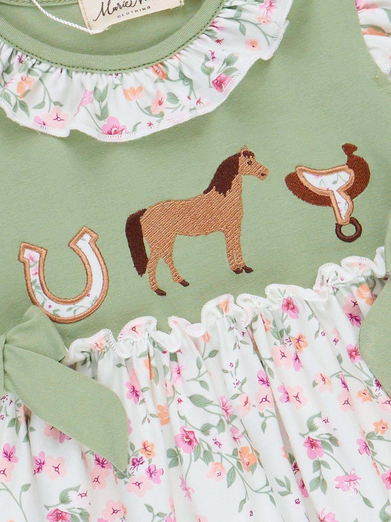 Ranch Friends Floral Ruffle Dress