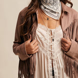 Sundance Suede Fringe Jacket