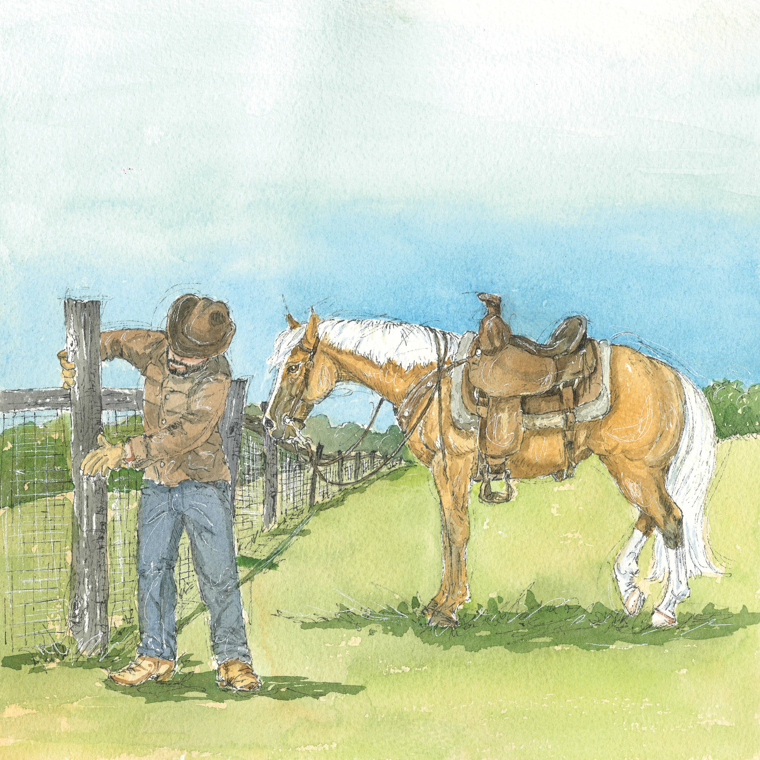 Charlie Learns To Be A Cowboy