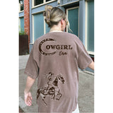 Cowgirl Era Graphic Oversized Tee L