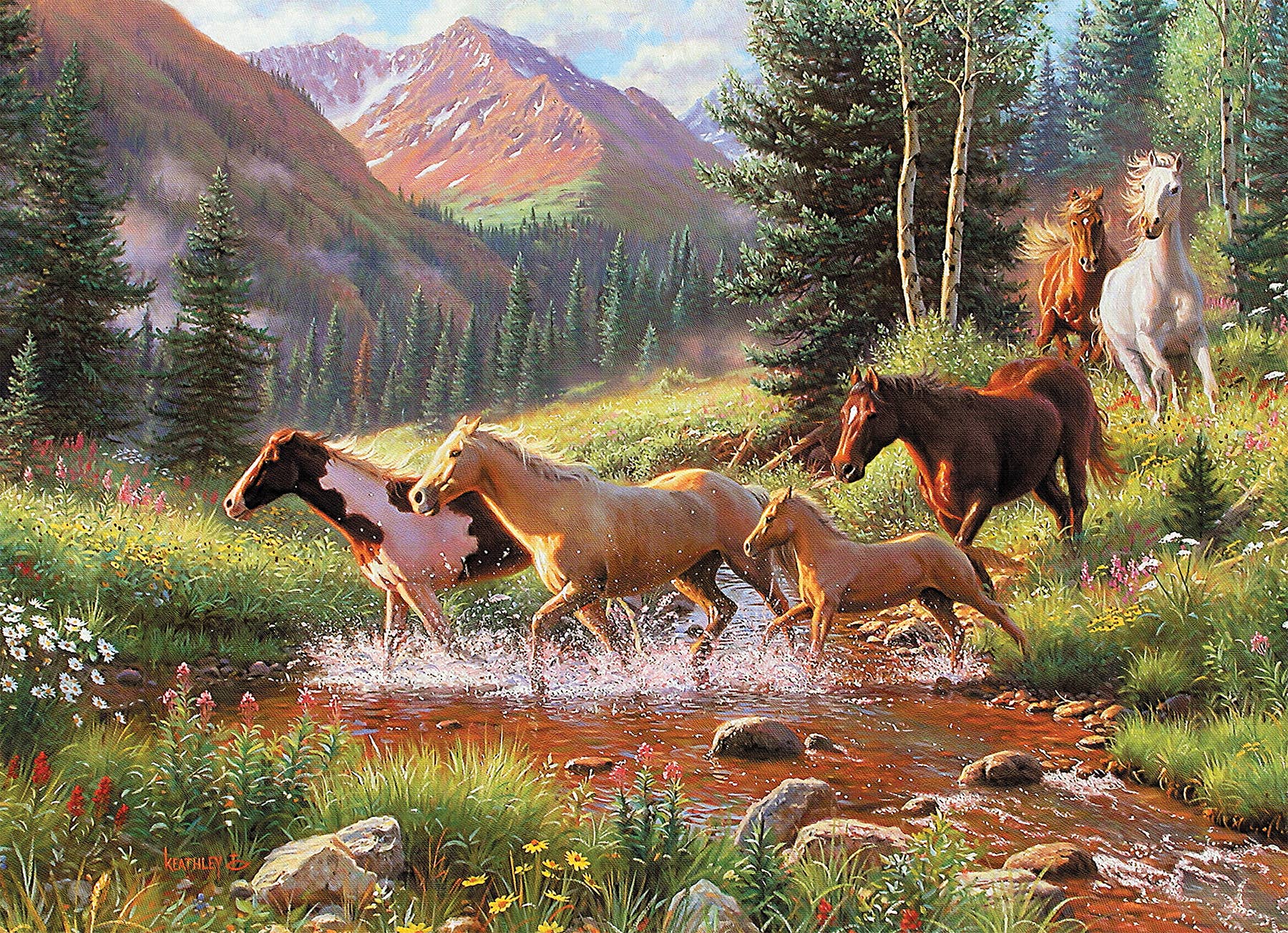 Horse Stream Tray Puzzle (35 pc)