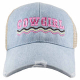 cowgirl denim hat