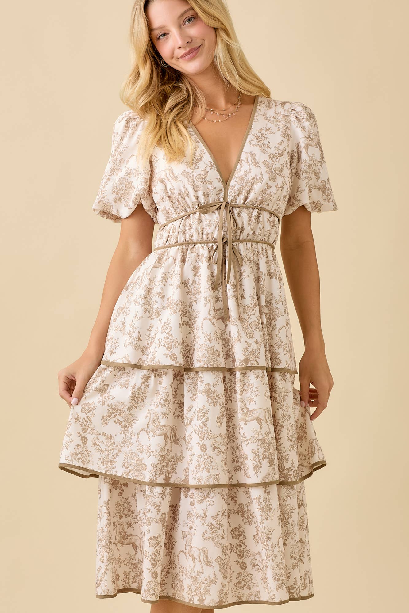 Vintage Horse Toile Dress