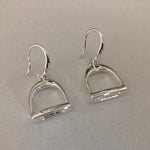 english stirrup dangle earrings