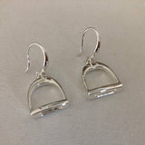 english stirrup dangle earrings