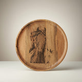 Heritage Horse Mango Wood Charcuterie Tray