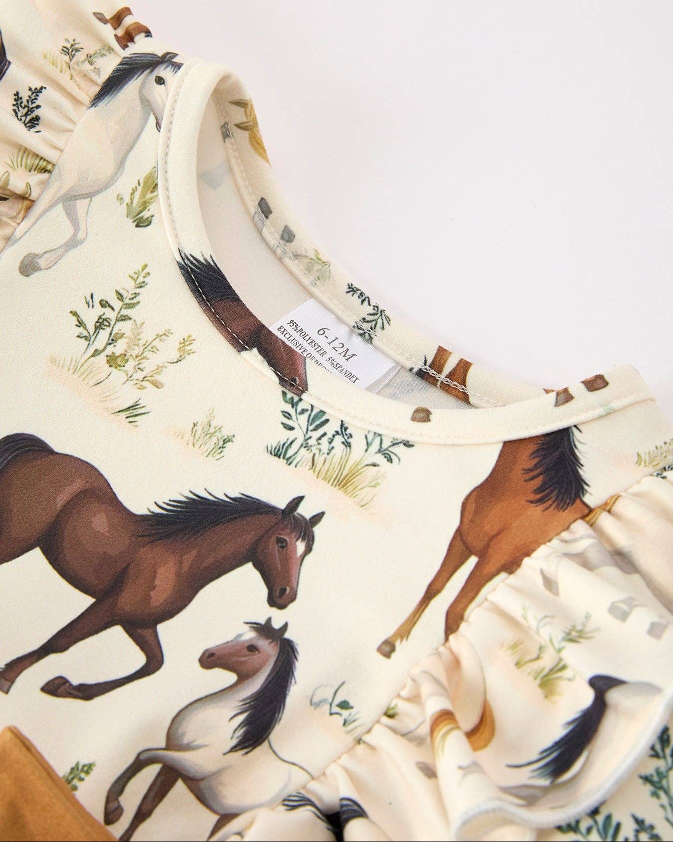 Elegant Horses Baby Romper