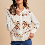 Galloping Horses Cardigan