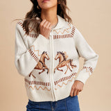 Galloping Horses Cardigan