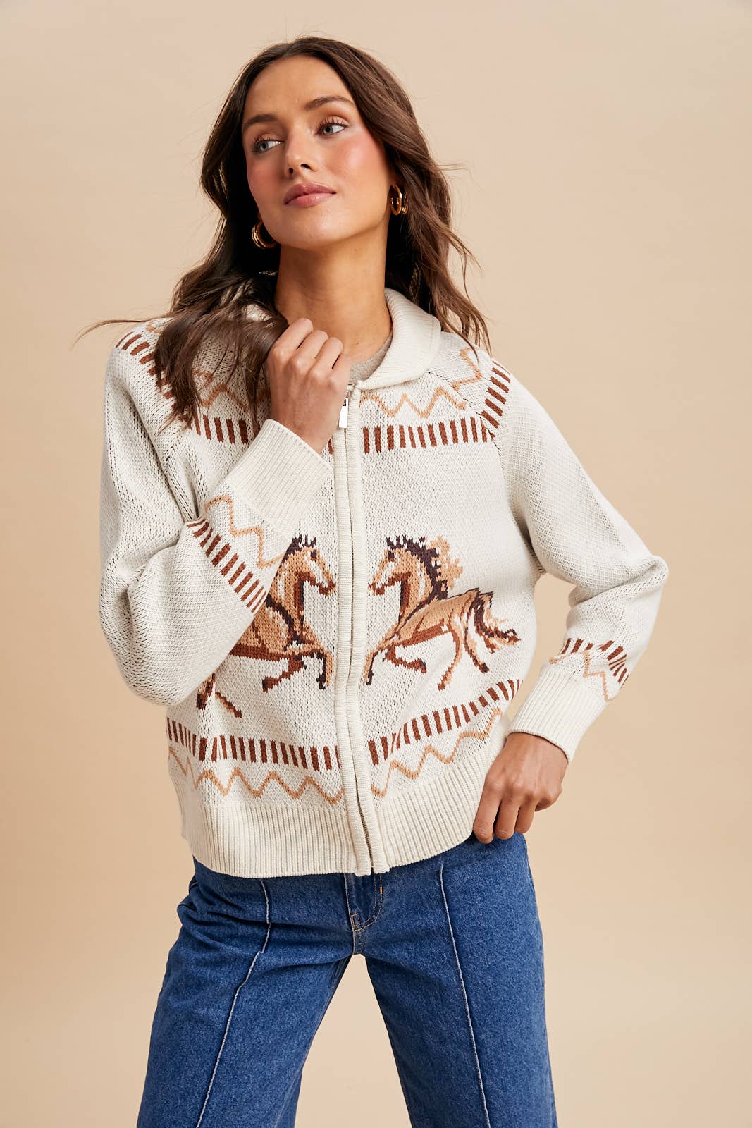 Galloping Horses Cardigan