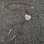 Turquoise Heart Necklace Bolo Tie