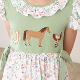 Ranch Friends Floral Ruffle Dress