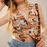 Allover Western Horse Vest - Bridle Up Hope Shop