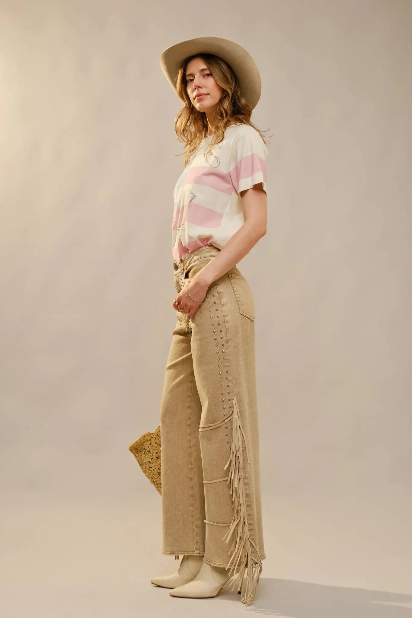 American Cowgirl Embroidered Crewneck Top - Bridle Up Hope Shop