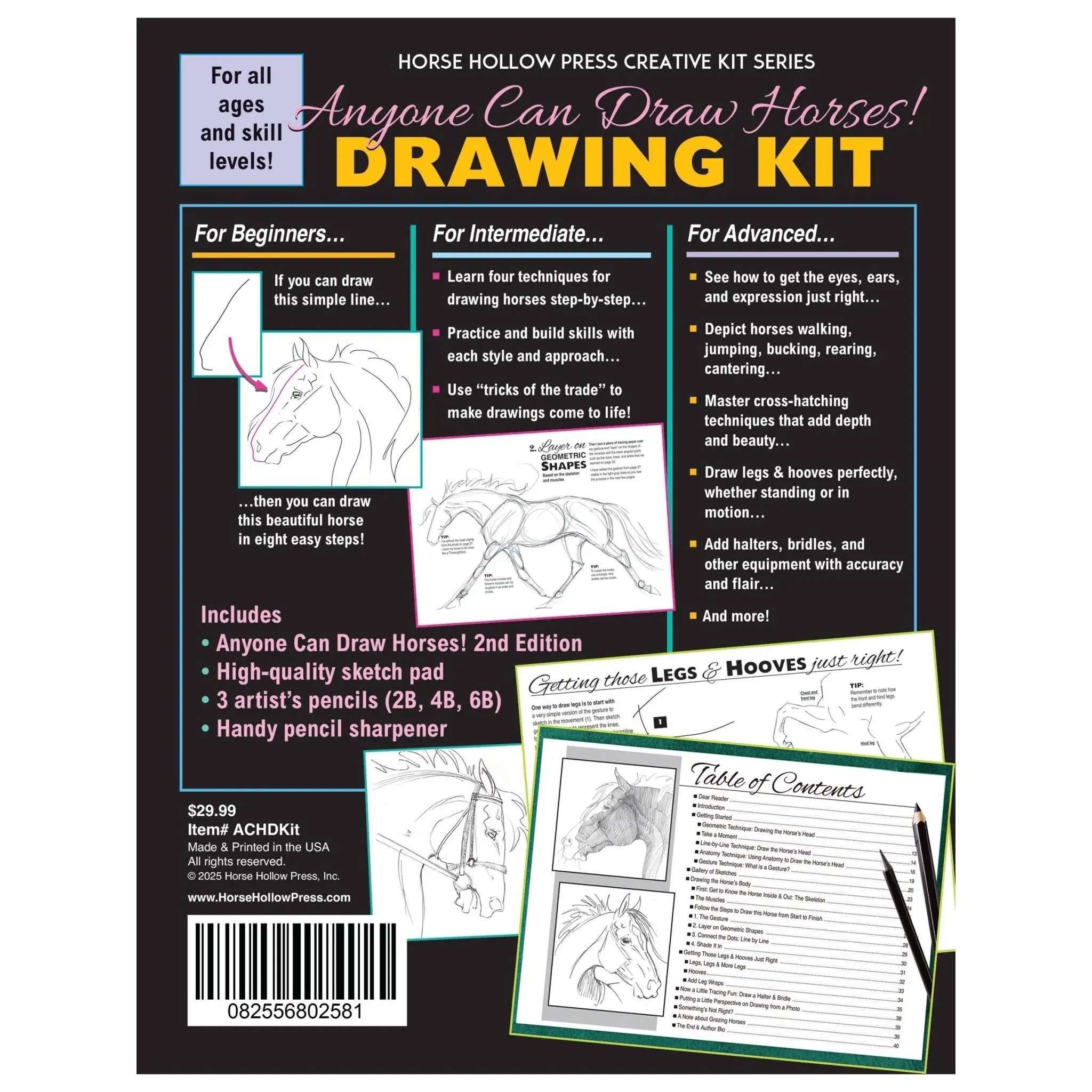 Anyone Can Draw Horses Art Kit - Bridle Up Hope Shop