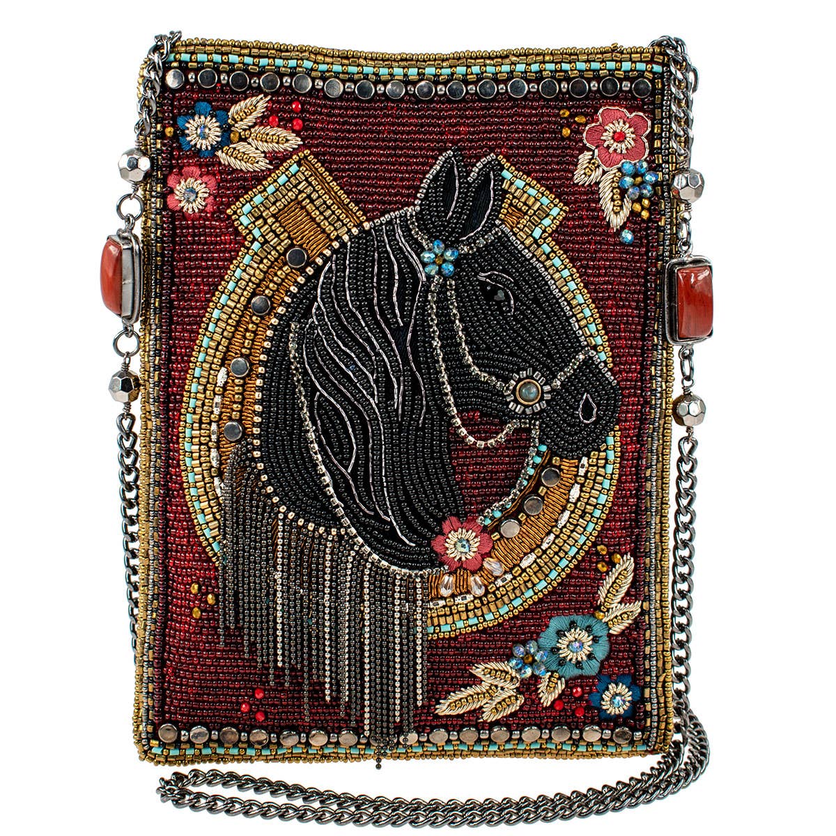 Let's Gallop Hand-Beaded Horse Handbag