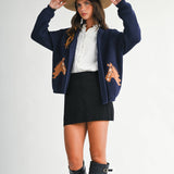 Charlie Chestnut Horse Cardigan