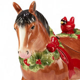 Christmas Horse Cookie Jar