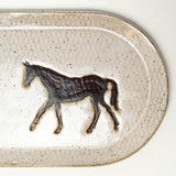 Brown Horse Handmade Ceramic Platter