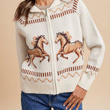 Galloping Horses Cardigan