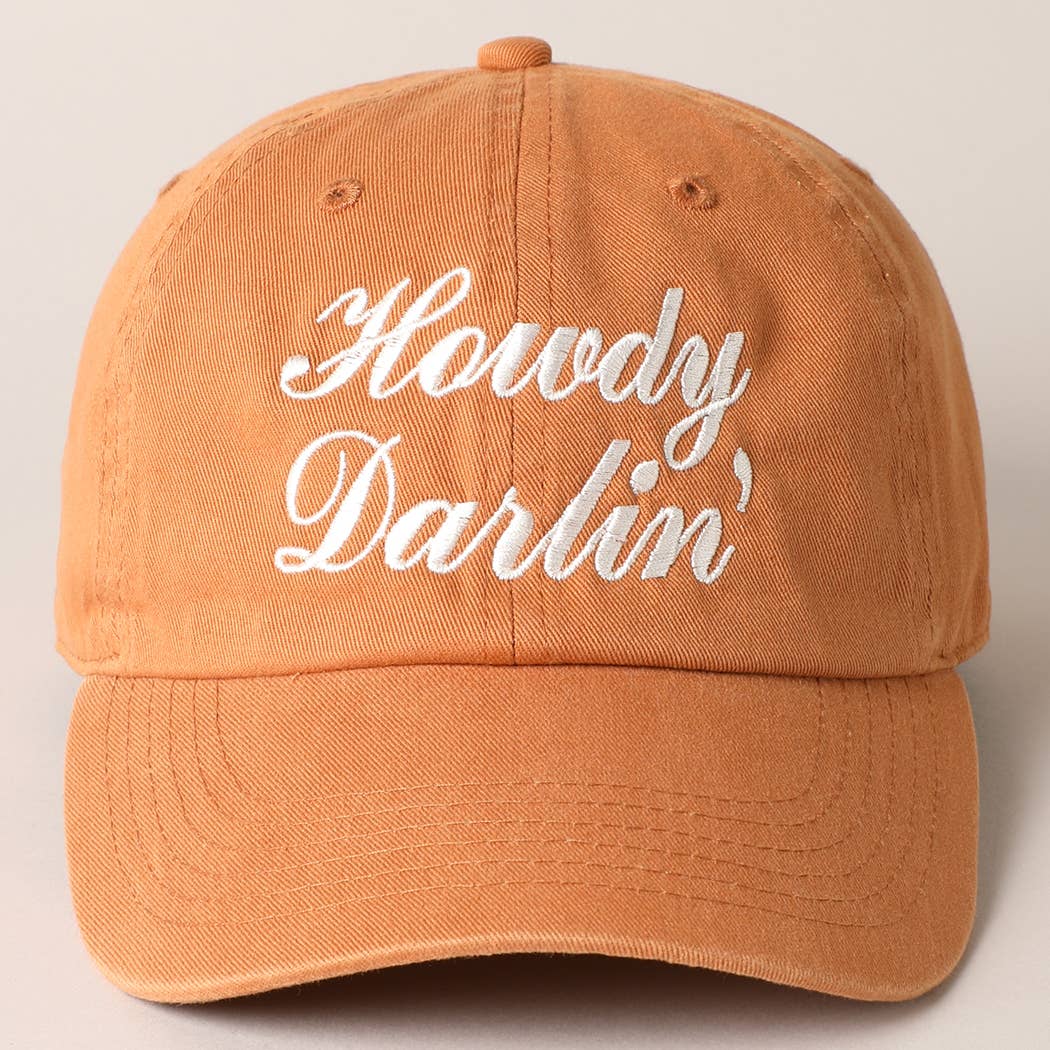 howdy darlin' baseball cap