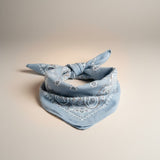 Vintage Dusty Blue Hand-Dyed Bandana