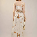 Equestrian Satin Maxi Skirt