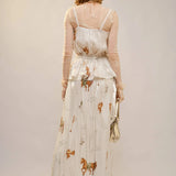 Equestrian Satin Maxi Skirt