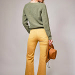 olive horse embroidered sweater
