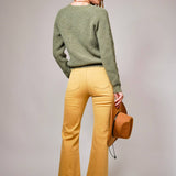 olive horse embroidered sweater