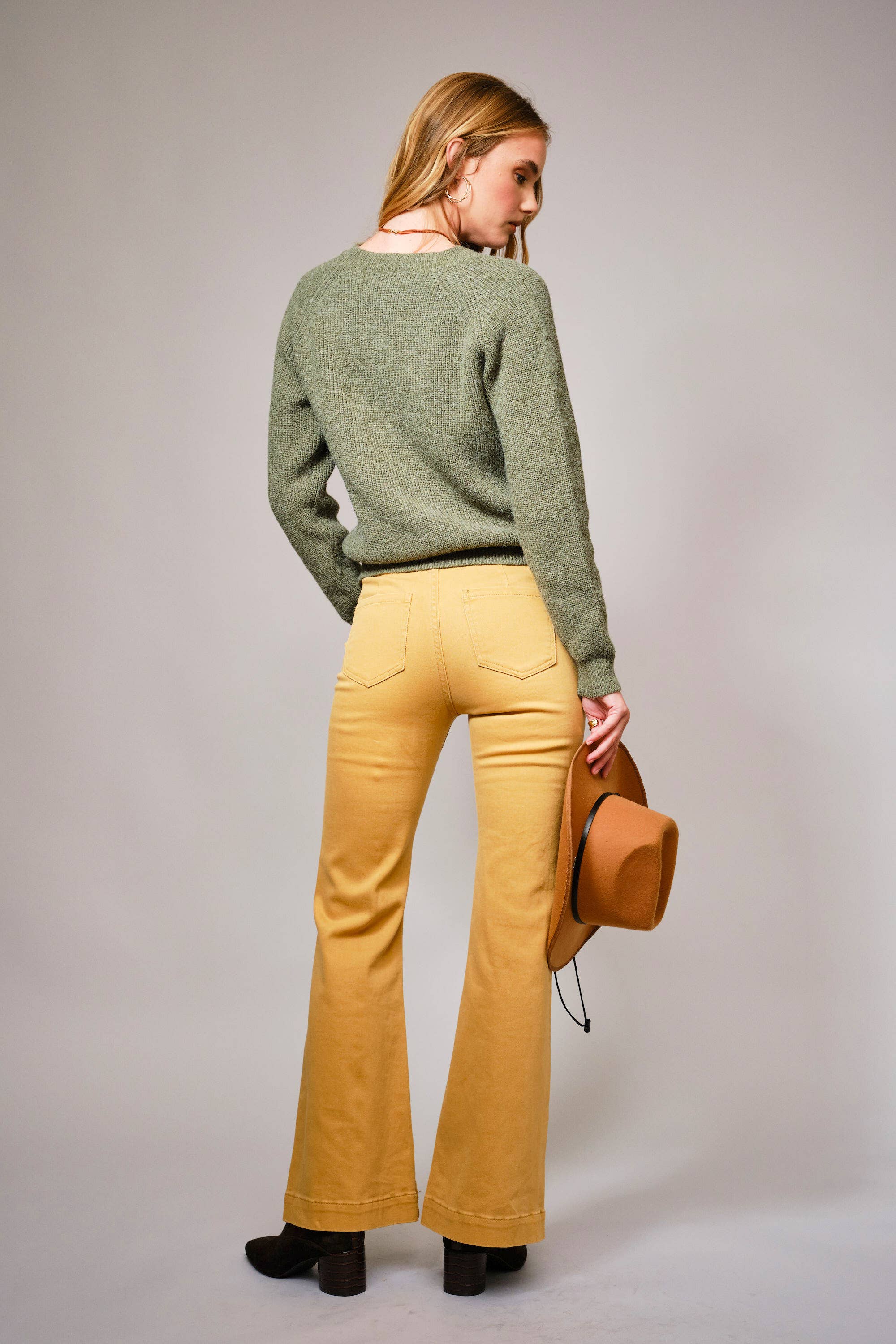 olive horse embroidered sweater