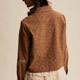 Espresso Ranch Embroidered Blouse
