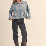 Cowgirl Embroidered Suede Jacket