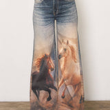 White Horse Wide Leg Jeans