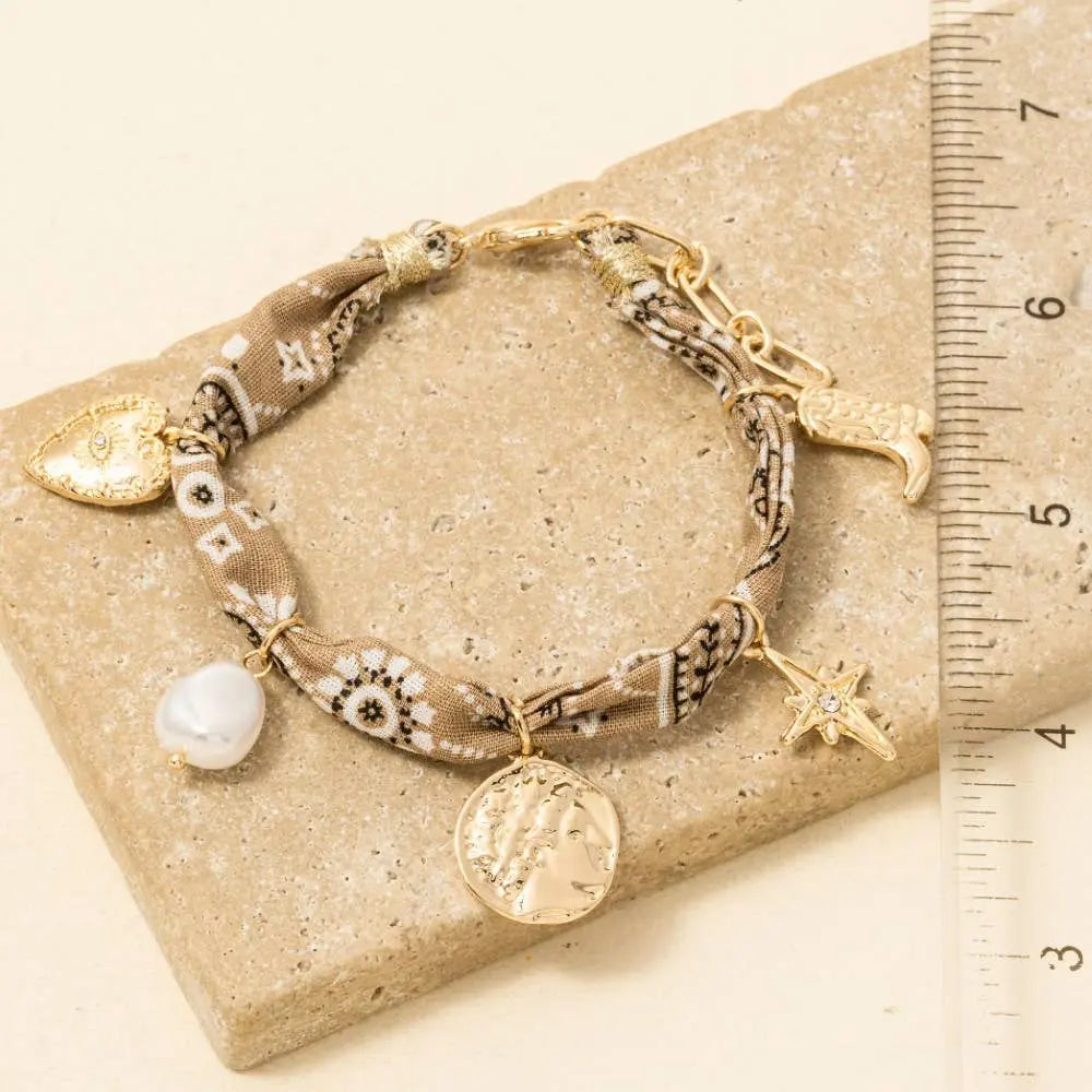 Bandana Boot Charm Bracelet - Bridle Up Hope Shop