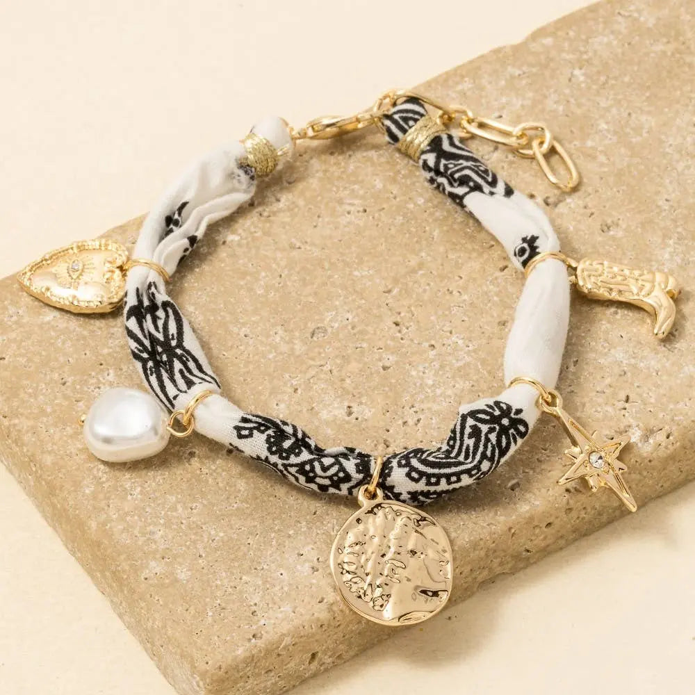 Bandana Boot Charm Bracelet - Bridle Up Hope Shop