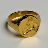 British Noble Horse Signet Ring