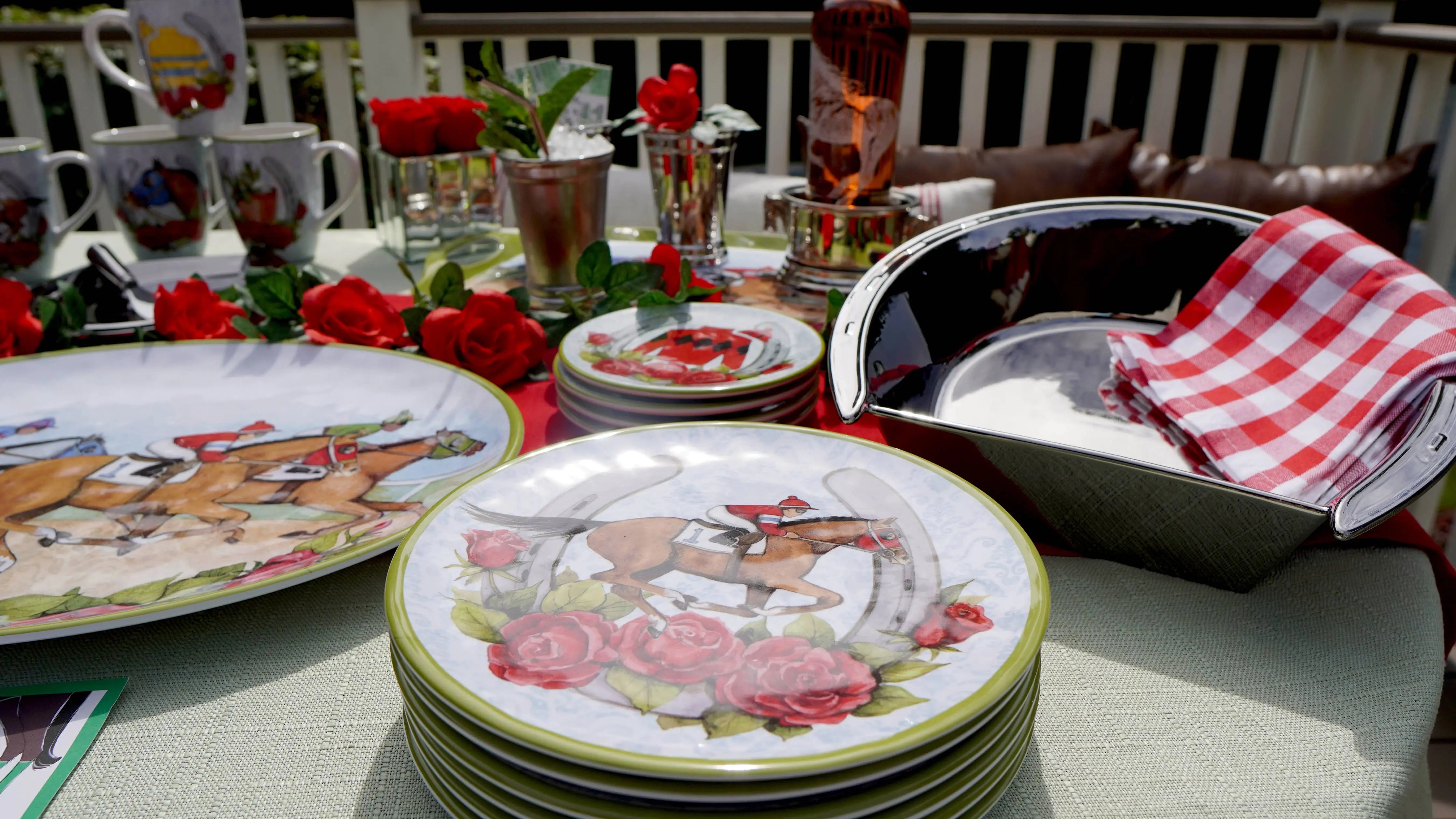 Day at the Races Melamine Salad Plate 9 Faire - Certified International