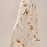 Equestrian Satin Maxi Skirt
