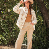 Western Printed Quilted Shacket