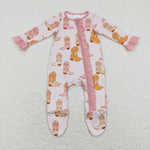 Pink Boots Little Cowgirl Romper