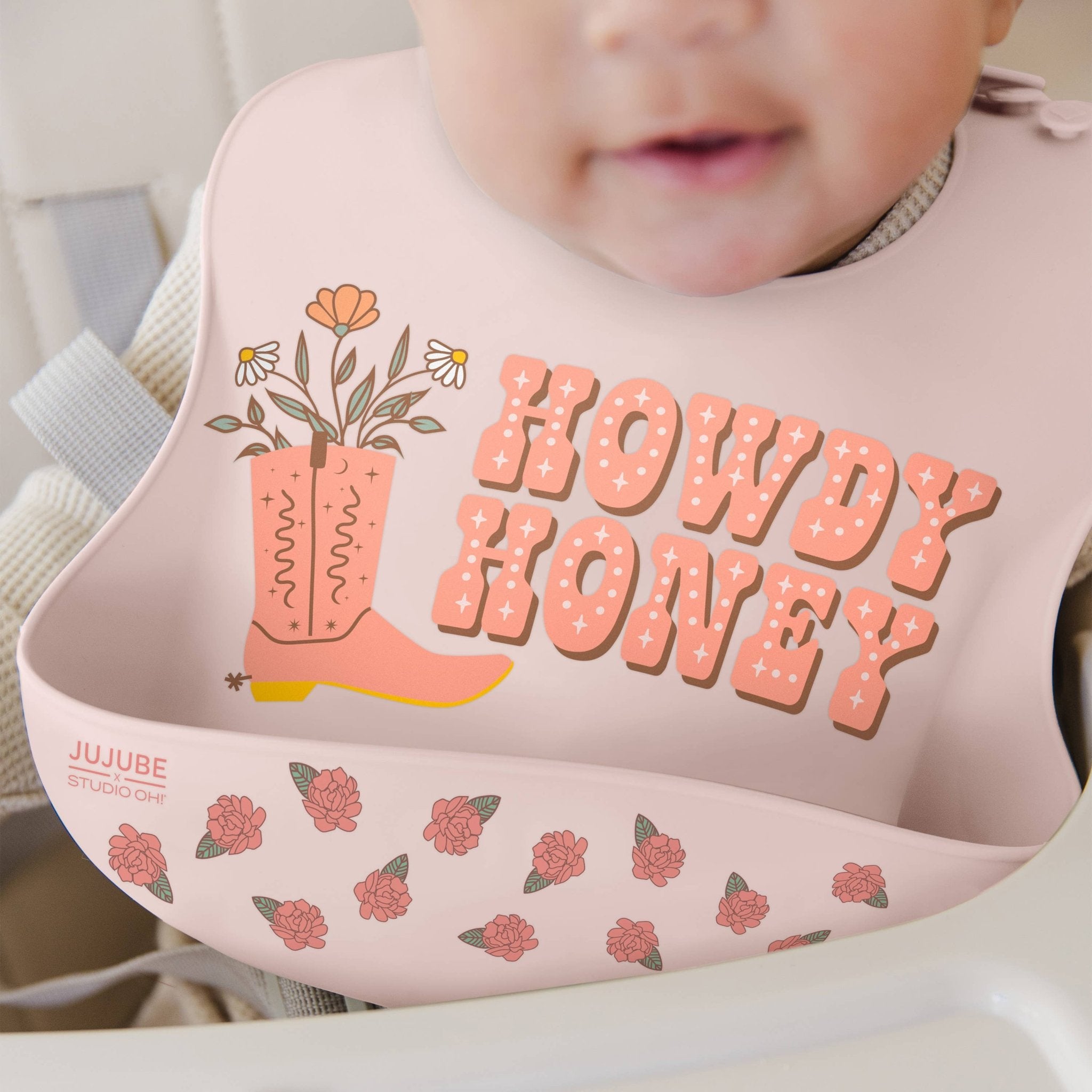 Bloomin' Boot Silicone Bib - Bridle Up Hope Shop