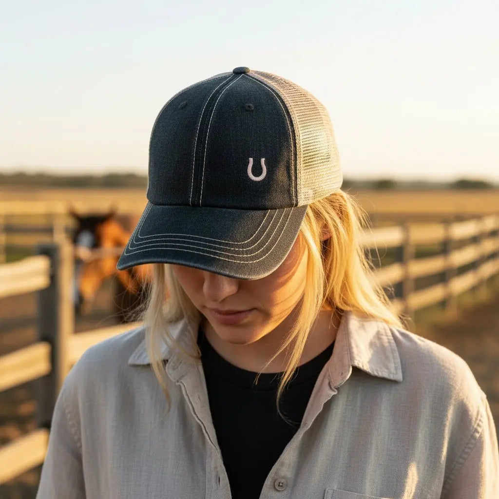 Blue Denim Trucker Hat - Bridle Up Hope Shop