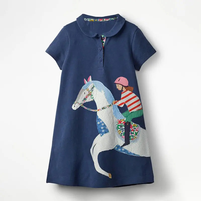Blue Ribbon Equestrian Dress - Bridle Up Hope Shop
