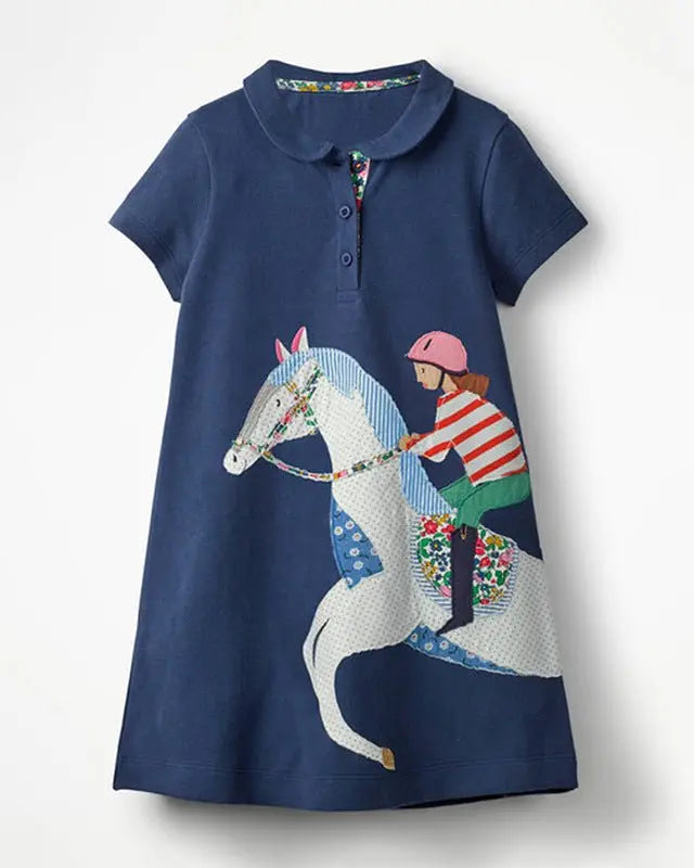 Blue Ribbon Equestrian Dress - Bridle Up Hope Shop