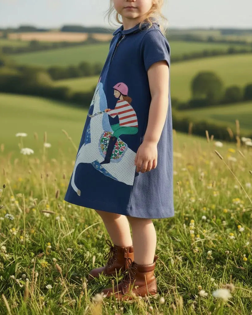 Blue Ribbon Equestrian Dress - Bridle Up Hope Shop