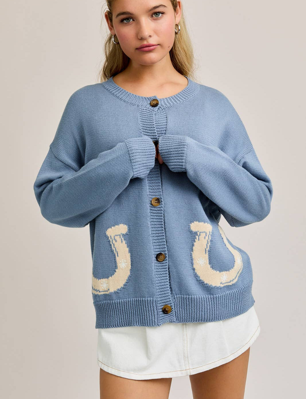 Bluebell Horseshoe Cardigan - Bridle Up Hope Shop