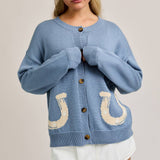 Bluebell Horseshoe Cardigan - Bridle Up Hope Shop